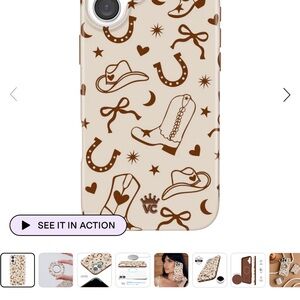 Velvet Caviar Cream and Brown Western Phone Case